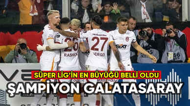 Süper Lig'de şampiyon Galatasaray