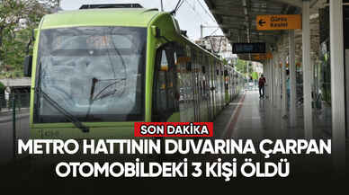 Son dakika... Metro hattının duvarına çarpan otomobildeki 3 kişi öldü