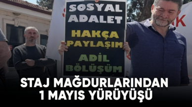 Staj Mağdurlarından 1 Mayıs yürüyüşü