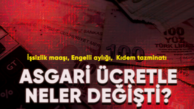 Asgari ücret artışının ardından neler değişti? İşsizlik maaşı, engelli aylığı, kıdem tazminatı