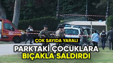 Parktaki çocuklara bıçakla saldırdı: 9 yaralı