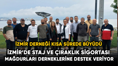 İzmir’de staj ve çıraklık sigortası mağdurları derneklerine destek veriyor