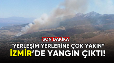 İzmir'de yangın çıktı! Yerleşim yerlerine çok yakın