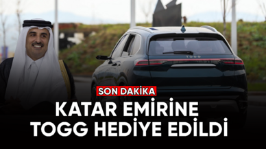 Katar Emiri'ne "Gemlik Mavisi" TOGG hediye edildi