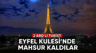 Eyfel Kulesi'nde mahsur kaldılar