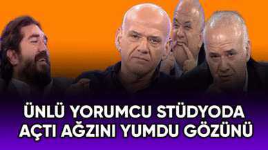 Ünlü yorumcu stüdyoda açtı ağzını yumdu gözünü