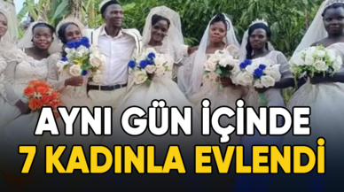 7 kadınla aynı anda evlenen adamın düğün konuşması şoke etti!