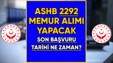 ASHB 2292 Memur Alımı yapacak