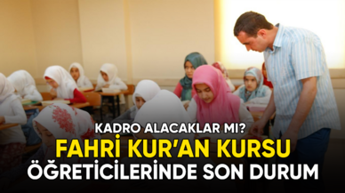 Diyanet Fahri Kur'an Kursu öğreticilerinde son durum..