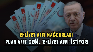 Ehliyet affı mağdurları 'puan affı' değil 'ehliyet affı' istiyor!