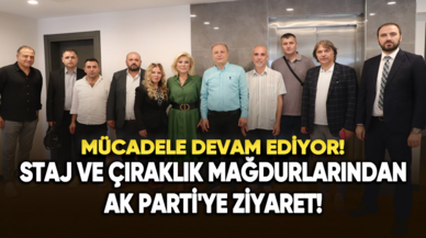 İzmir staj ve çıraklık sigortası mağdurlarından AK Parti'ye ziyaret!