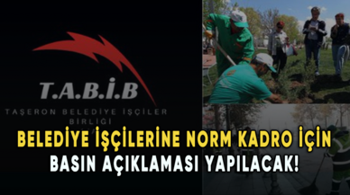 TABİB belediye işçilerine norm kadro için basın açıklaması yapacak!