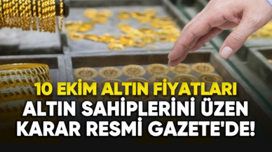 Altın sahiplerini üzen karar Resmi Gazete'de!