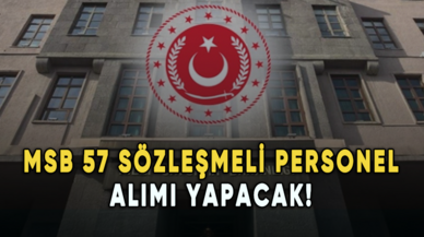 MSB 57 sözleşmeli personel alımı yapacak!