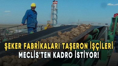 Şeker fabrikaları taşeron işçileri Meclis'ten kadro istiyor!