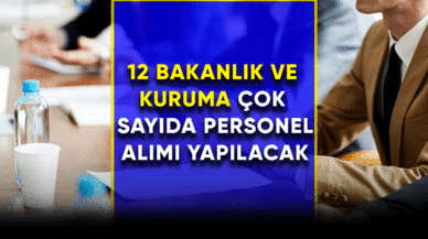 12 bakanlık ve kuruma çok sayıda personel alımı yapılacak