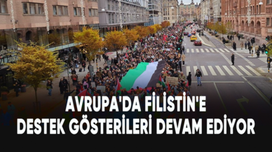 Avrupa'da Filistin'e destek gösterileri devam ediyor