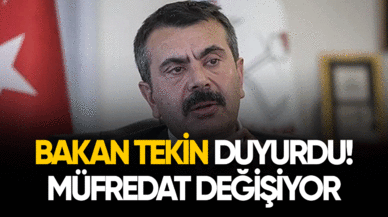 Bakan Tekin Duyurdu! Müfredat değişiyor