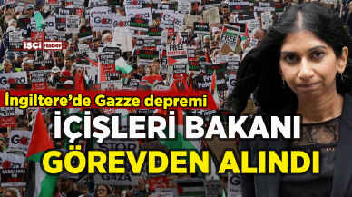 İngiltere'de Gazze depremi: İçişleri Bakanı görevden alındı