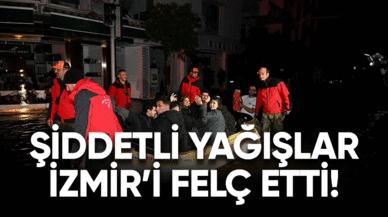 İzmir'de aşırı yağışlar şehri felç etti!