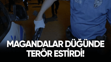 Magandalar düğünde terör estirdi!