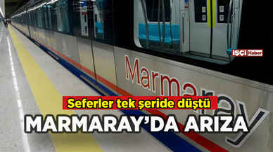 Marmaray'da arıza: Seferler tek şeride düştü