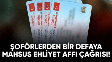 Şoförlerden bir defaya mahsus ehliyet affı çağrısı!