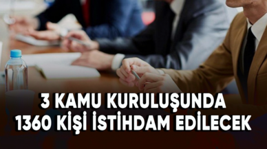 3 kamu kuruluşunda 1360 kişi istihdam edilecek