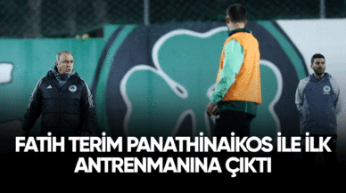 Fatih Terim, Panathinaikos'un başında ilk antrenmanına çıktı