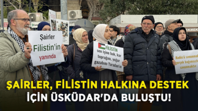 Şairler, Filistin halkına destek için Üsküdar'da buluştu!