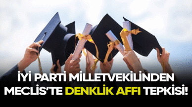 İyi Parti Milletvekilinden Meclis'te denklik affı tepkisi!