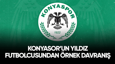 Konyaspor'un yıldız futbolcusundan örnek davranış