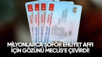 Milyonlarca şoför ehliyet affı için gözünü Meclis'e çevirdi!