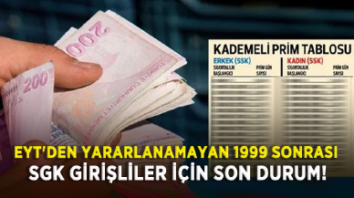 EYT'den yararlanamayan 1999 sonrası SGK girişliler için son durum!