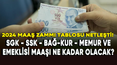 2024 maaş zammı tablosu netleşti! SGK - SSK - Bağ-Kur - Memur ve emeklisi maaşı ne kadar olacak?