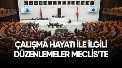 Çalışma hayatıyla ilgili düzenlemeler Meclis'te