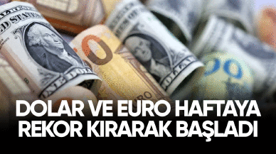 Dolar ve Euro haftaya rekor kırarak başladı