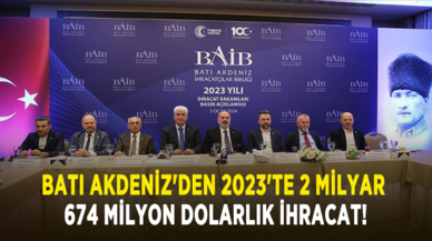 Batı Akdeniz'den 2023'te 2 milyar 674 milyon dolarlık ihracat!