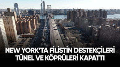 New York'ta Filistin destekçileri tünel ve köprüleri kapattı