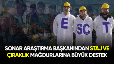 Sonar Araştırma Başkanından staj ve çıraklık mağdurlarına büyük destek