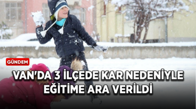 Van'da 3 ilçede kar nedeniyle eğitime ara verildi