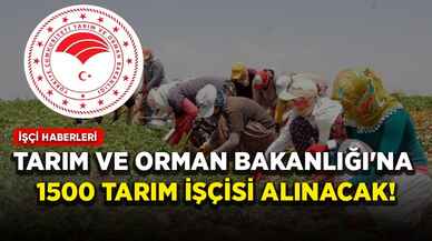 Tarım ve Orman Bakanlığı'na 1500 tarım işçisi alınacak!