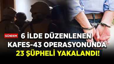 6 ilde düzenlenen Kafes-43 operasyonunda 23 şüpheli yakalandı