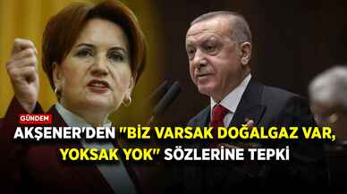 Akşener'den "Biz varsak doğalgaz var, yoksak yok" sözlerine tepki