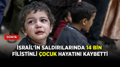 İsrail'in saldırılarında 14 bin Filistinli çocuk hayatını kaybetti