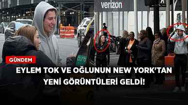 Eylem Tok ve oğlunun New York'tan yeni görüntüleri geldi!