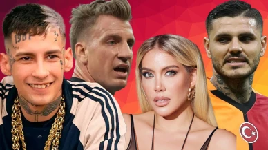 Wanda Nara'dan sevgilisi L-Gante ve eski eşi Maxi Lopez ile kafaları karıştıran poz!