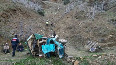 Aydın'da zeytin işçilerini taşıyan araç uçuruma yuvarlandı!