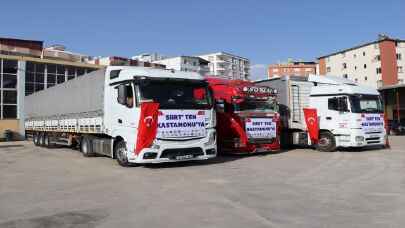 Siirt’ten sel felaketinin yaşandığı Kastamonu’ya 3 tır yardım malzemesi gönderildi