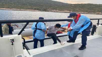 Aydın’da Türk kara sularına geri itilen 19 düzensiz göçmen kurtarıldı